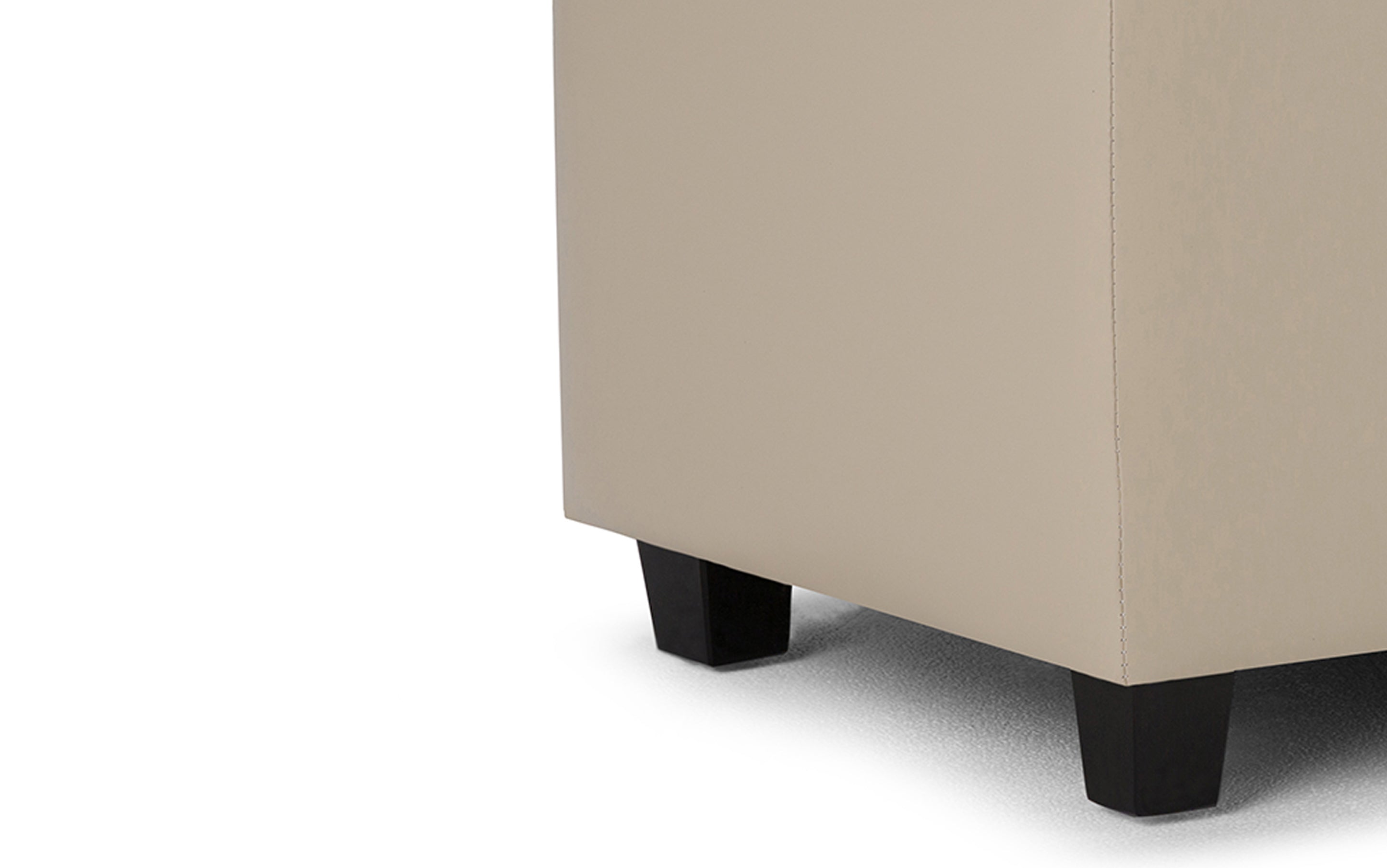 Cosmopolitan Storage Ottoman in Vegan Leather