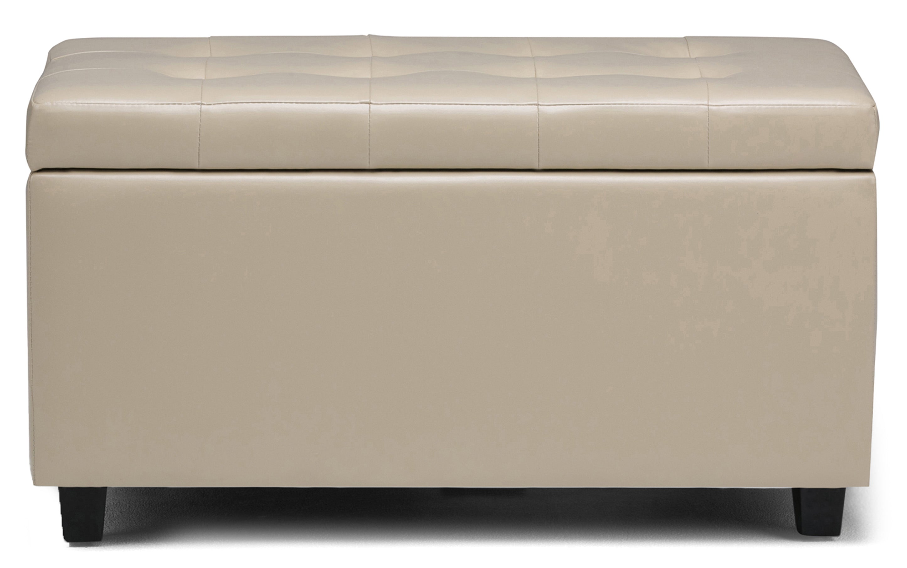 Cosmopolitan Storage Ottoman in Vegan Leather
