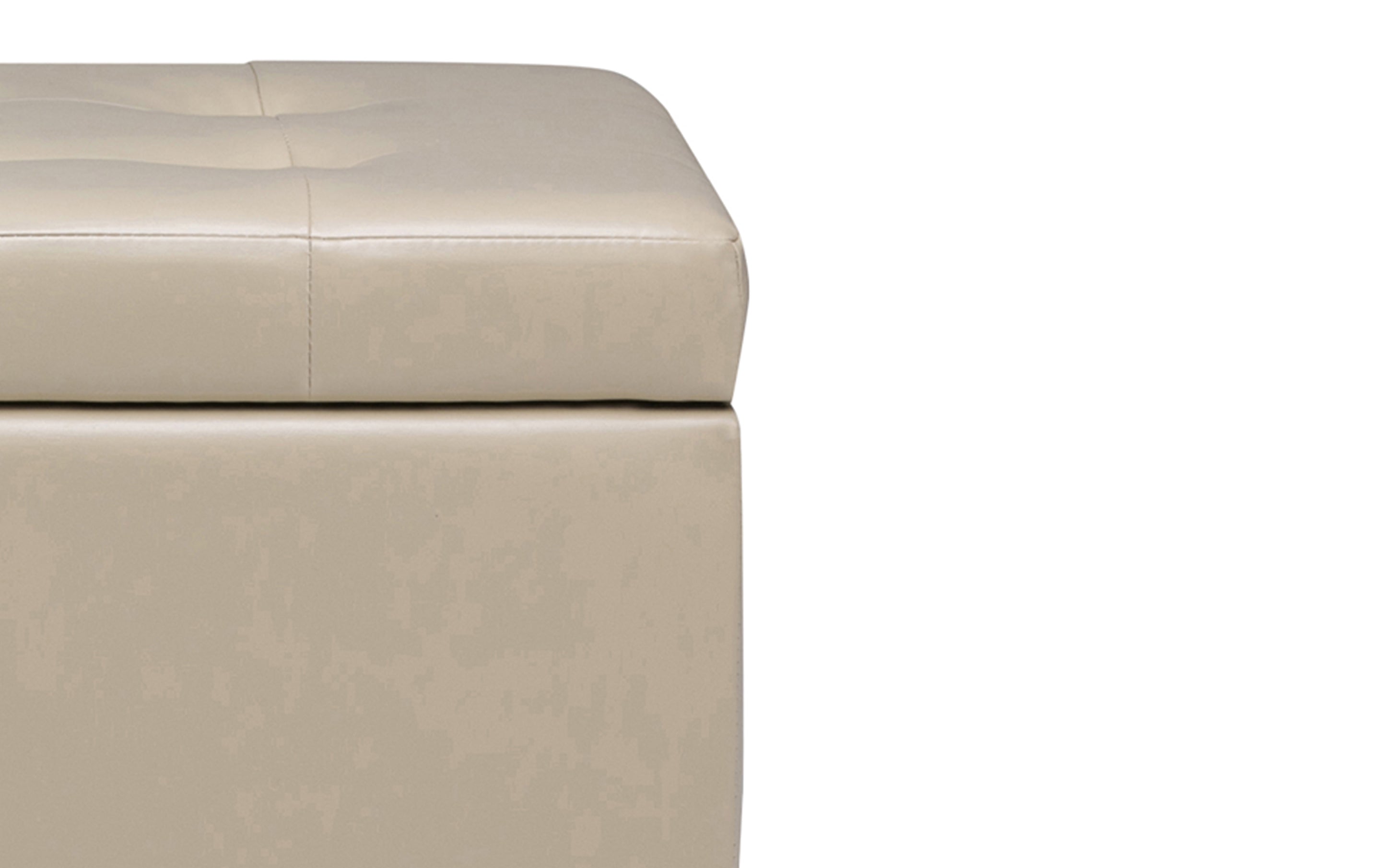 Cosmopolitan Storage Ottoman in Vegan Leather