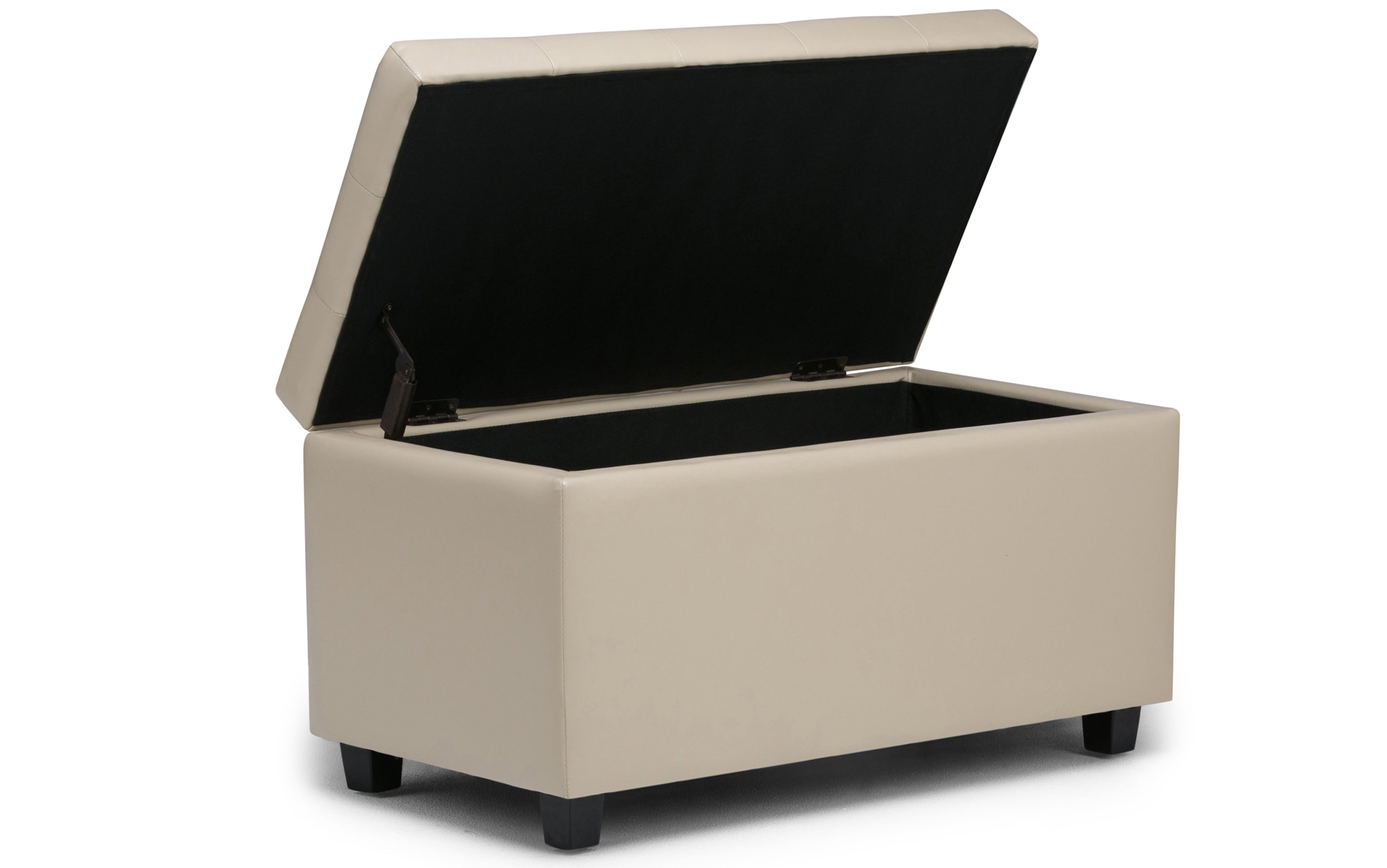 Cosmopolitan Storage Ottoman in Vegan Leather