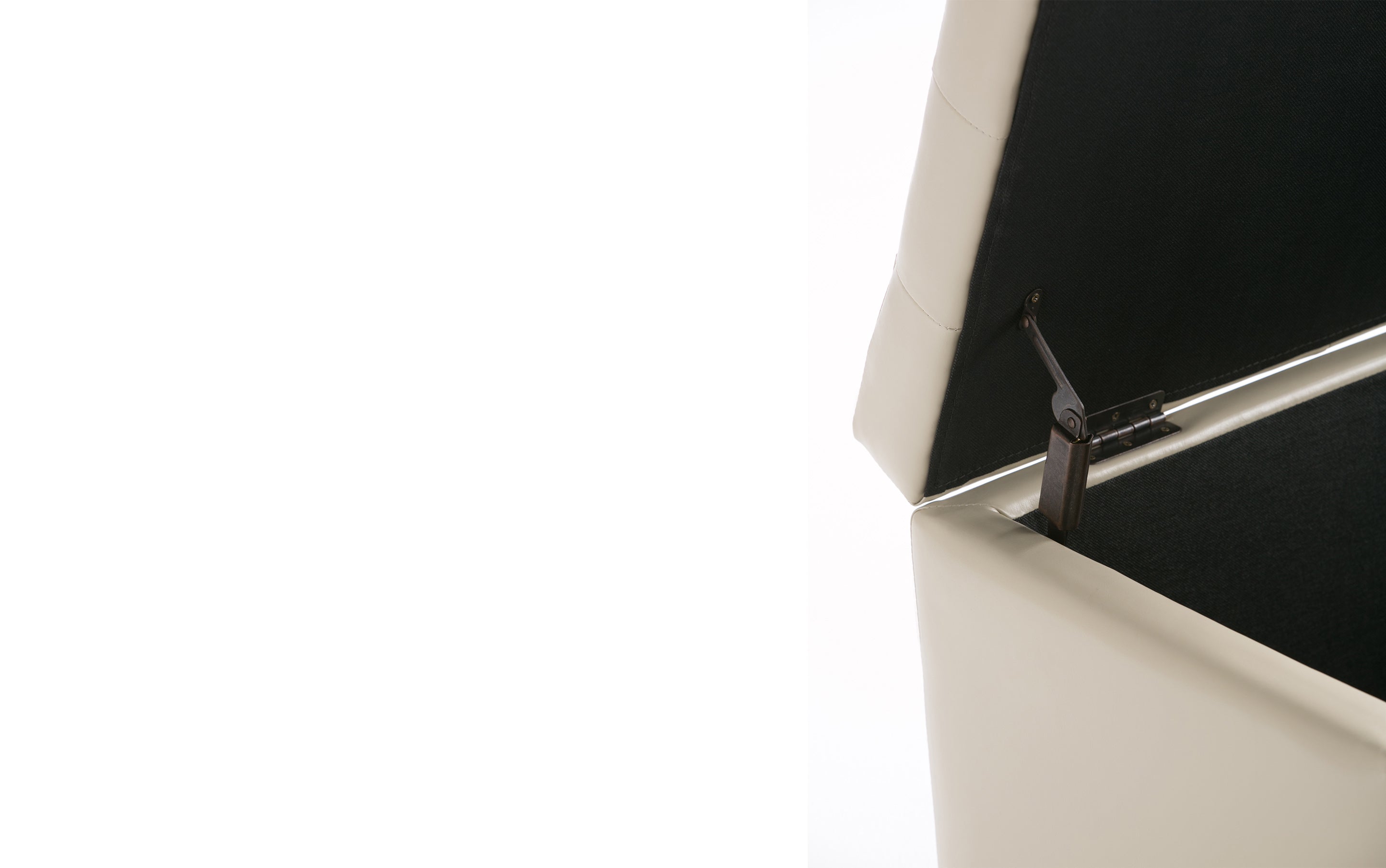 Cosmopolitan Storage Ottoman in Vegan Leather