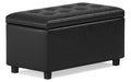 Cosmopolitan Storage Ottoman in Distressed Vegan Leather