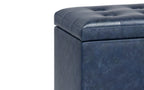 Cosmopolitan Storage Ottoman in Vegan Leather