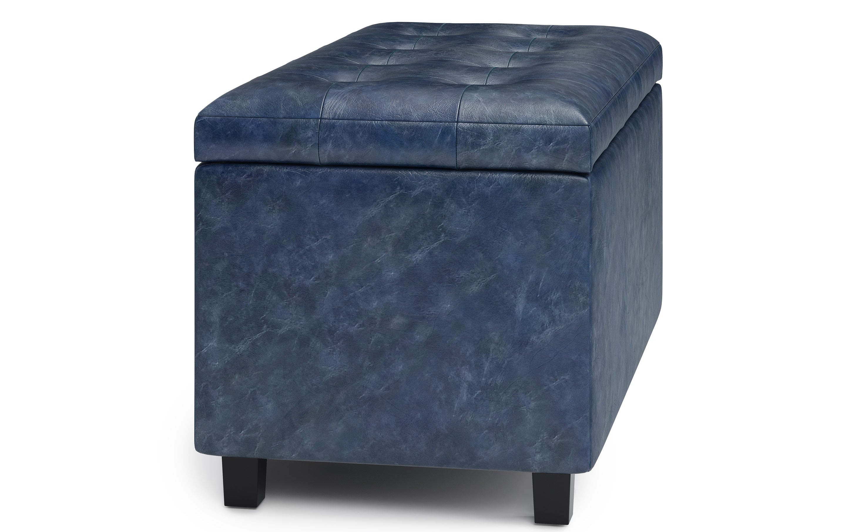 Cosmopolitan Storage Ottoman in Vegan Leather