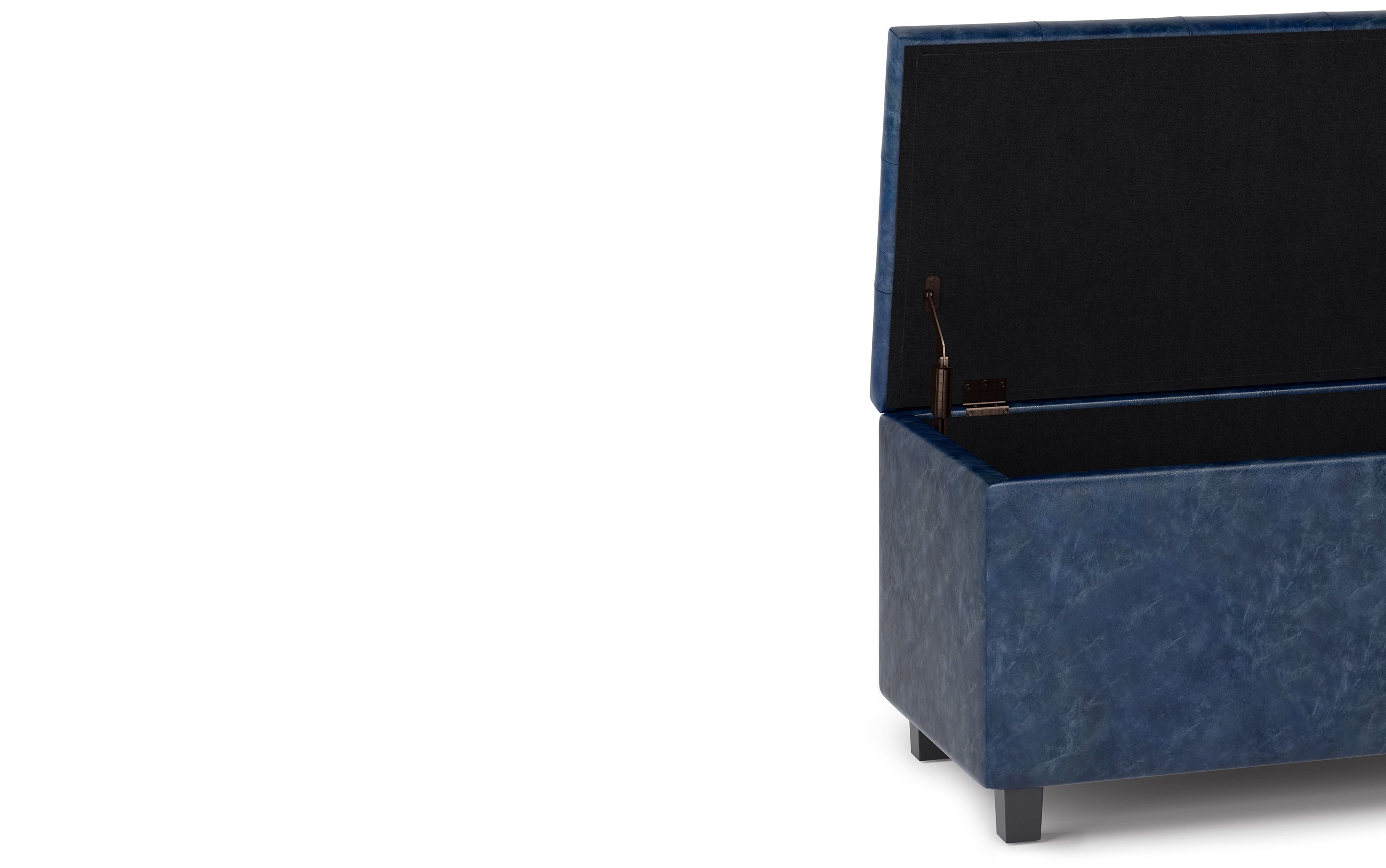 Cosmopolitan Storage Ottoman in Vegan Leather