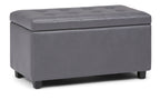 Cosmopolitan Storage Ottoman in Vegan Leather