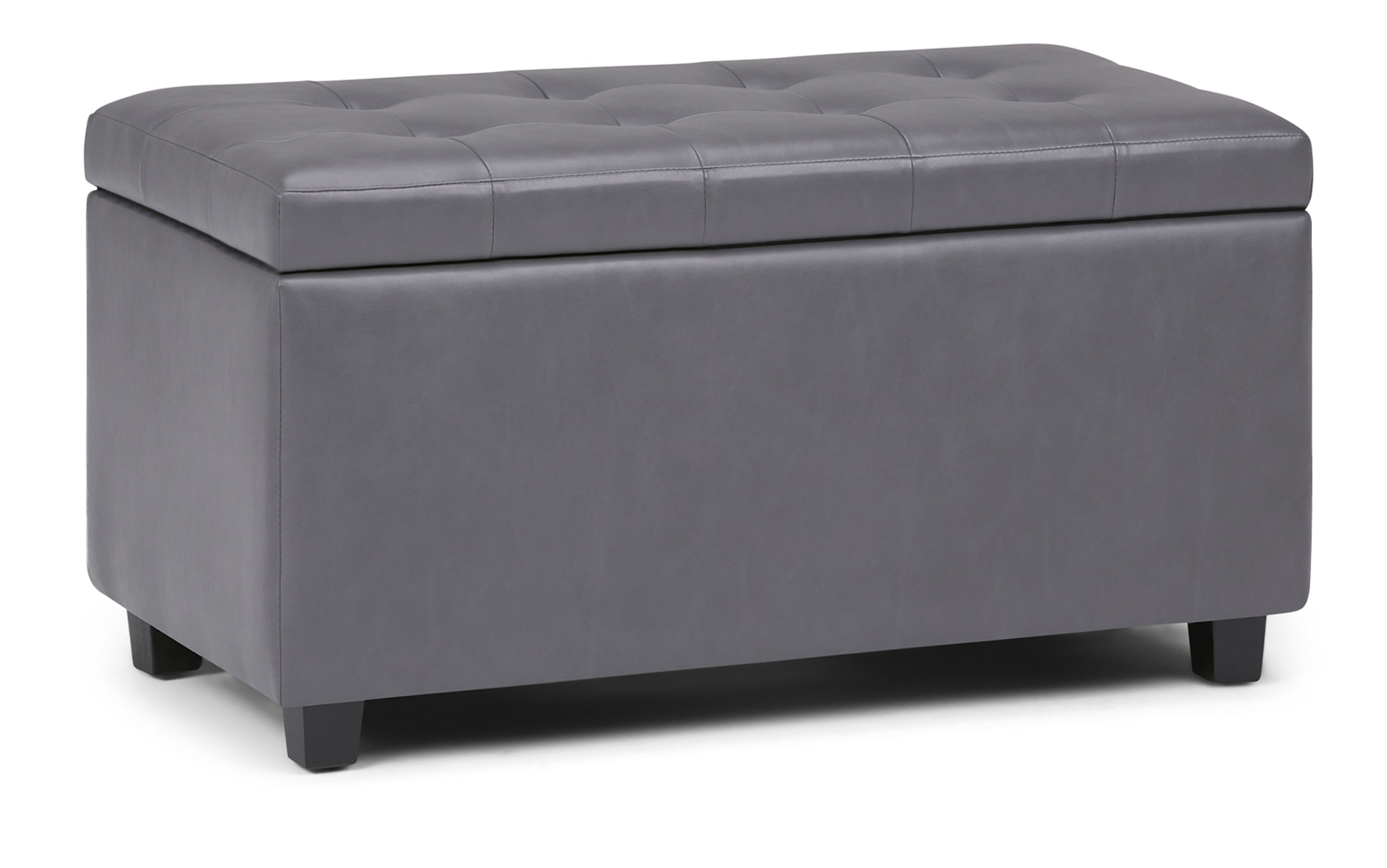Cosmopolitan Storage Ottoman in Vegan Leather