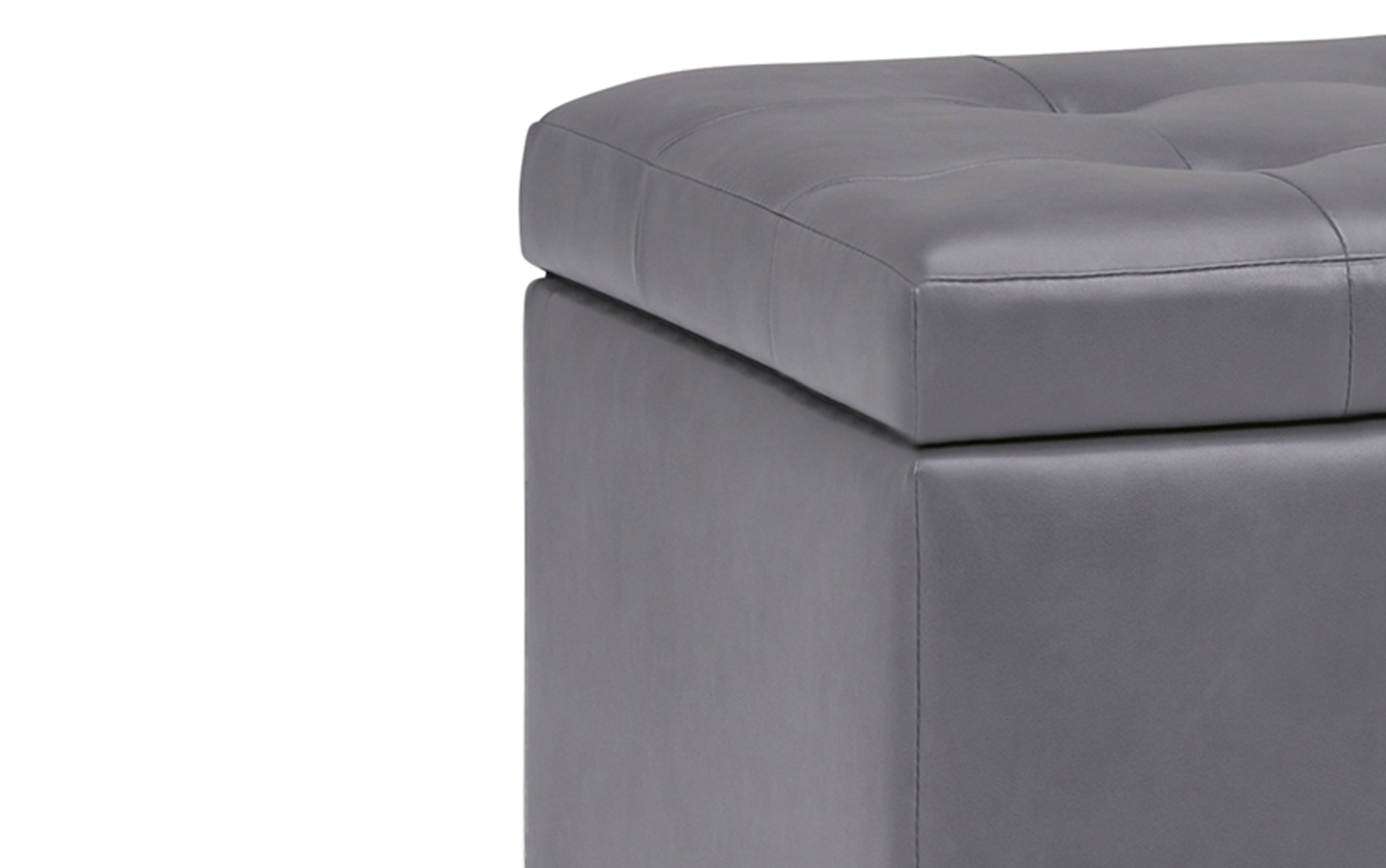 Cosmopolitan Storage Ottoman in Vegan Leather