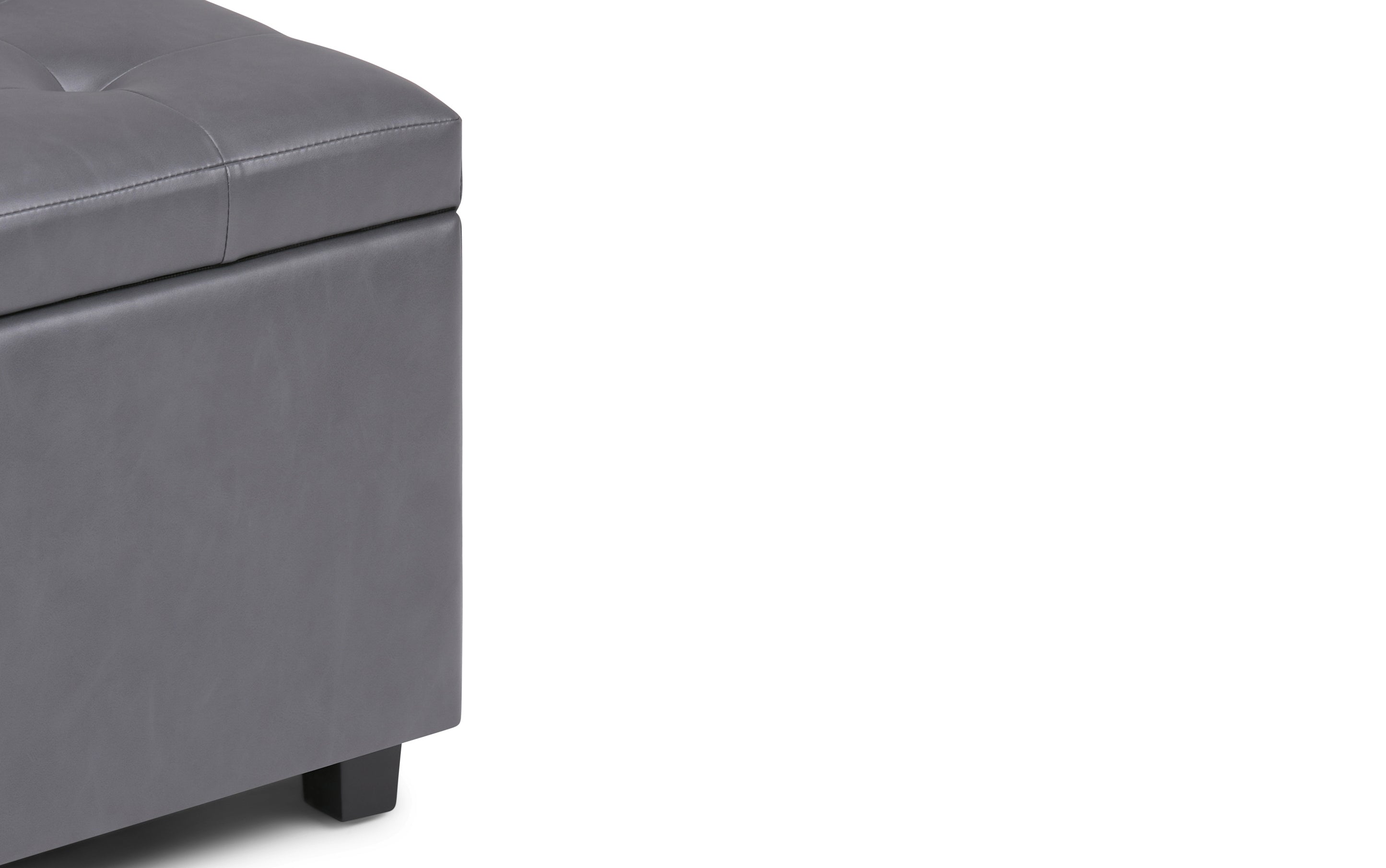 Cosmopolitan Storage Ottoman in Vegan Leather