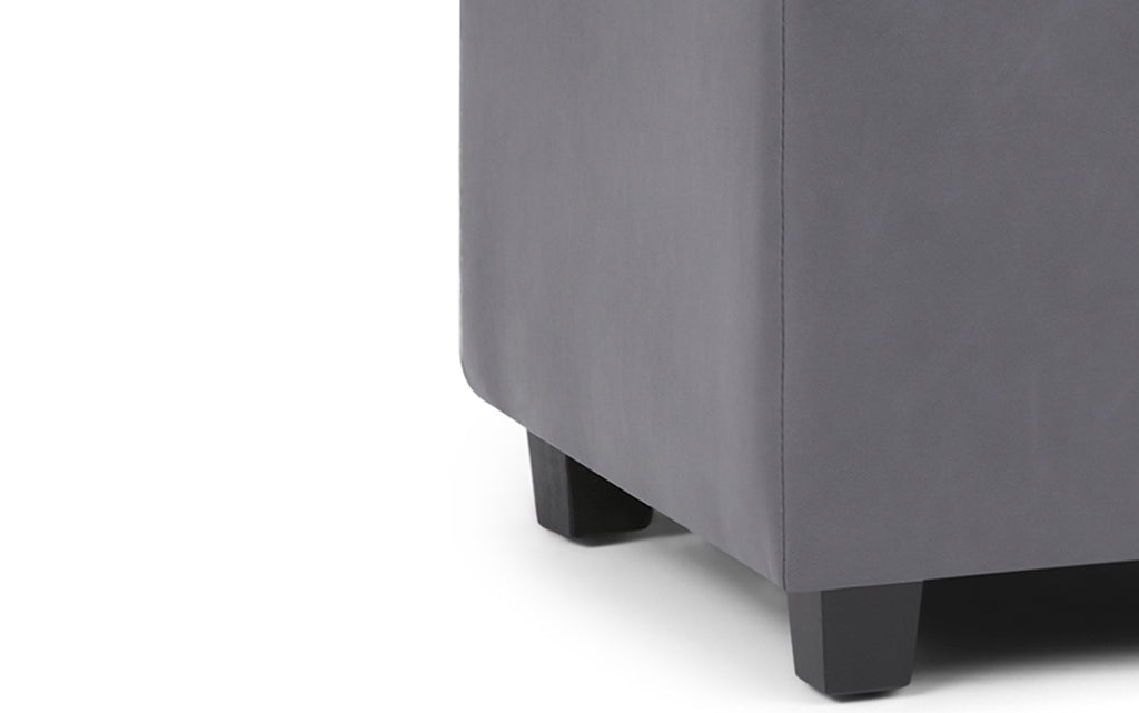 Cosmopolitan Storage Ottoman in Vegan Leather