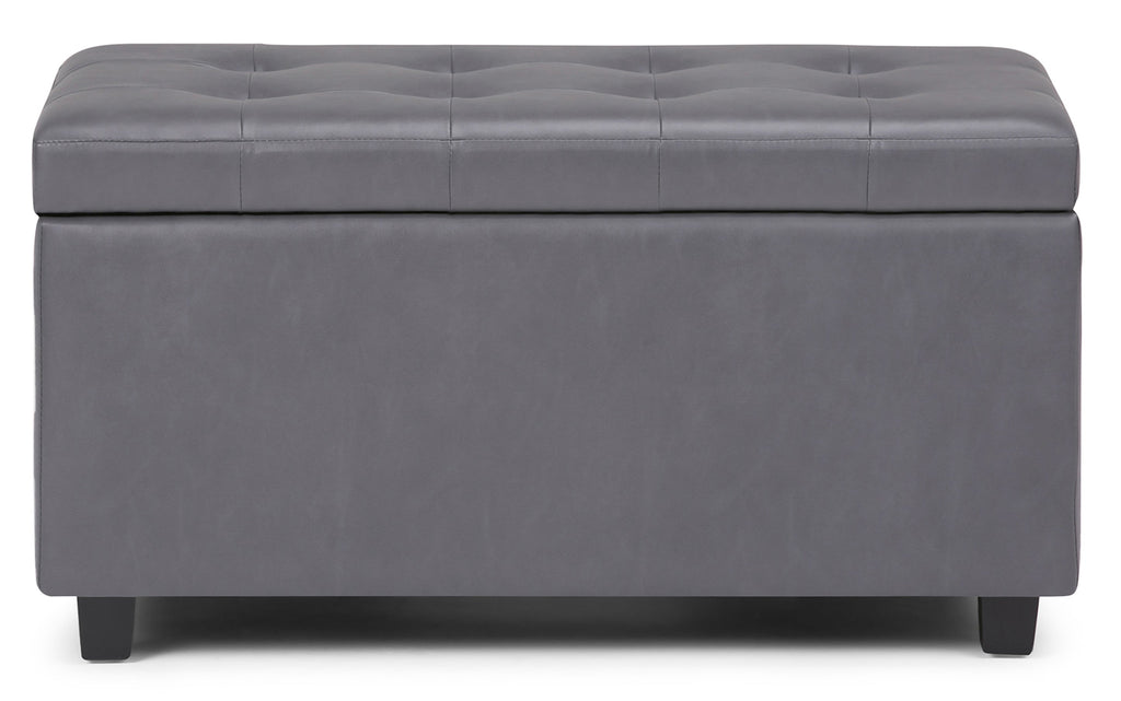 Cosmopolitan Storage Ottoman in Vegan Leather