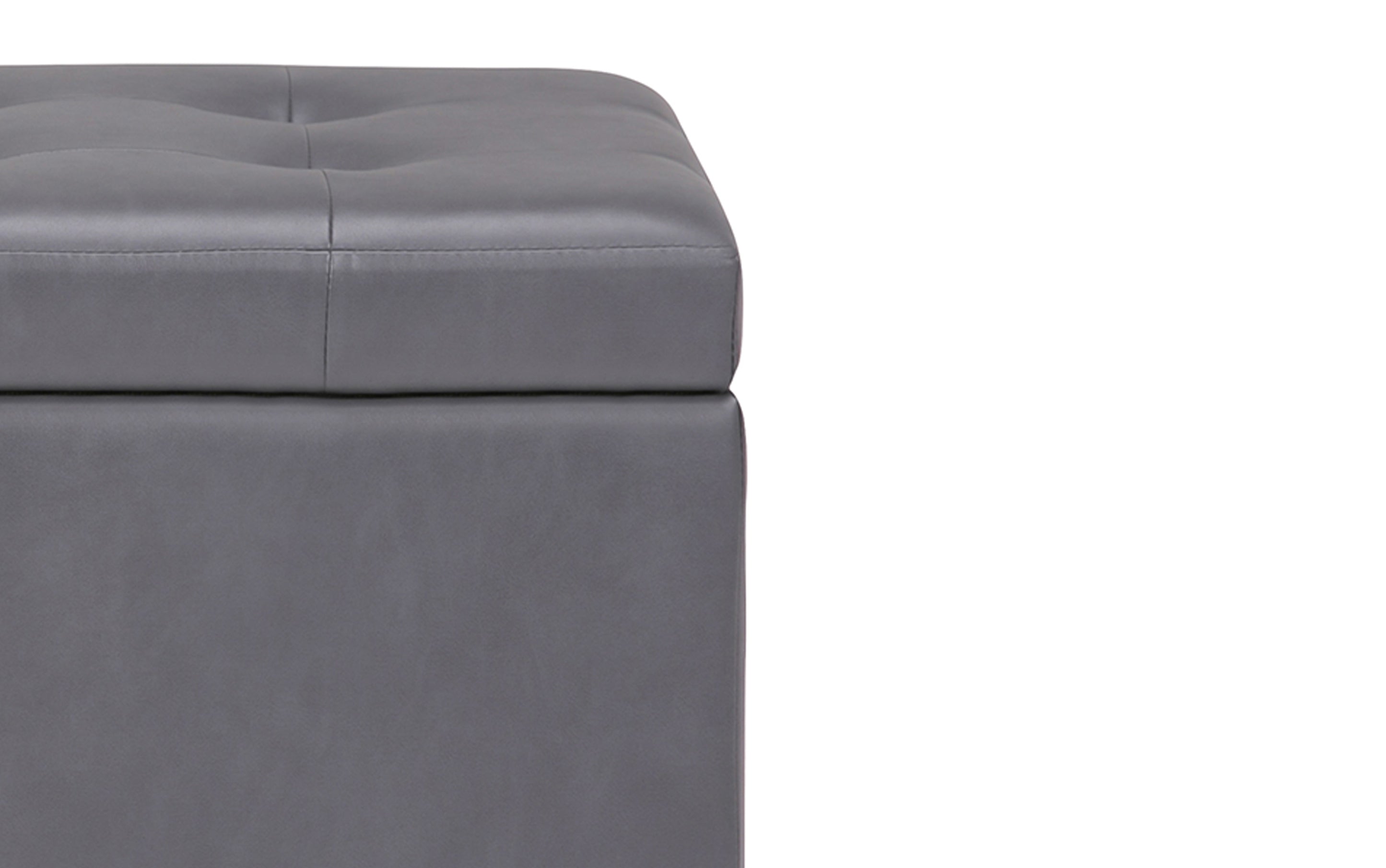 Cosmopolitan Storage Ottoman in Vegan Leather