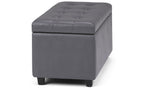 Cosmopolitan Storage Ottoman in Vegan Leather