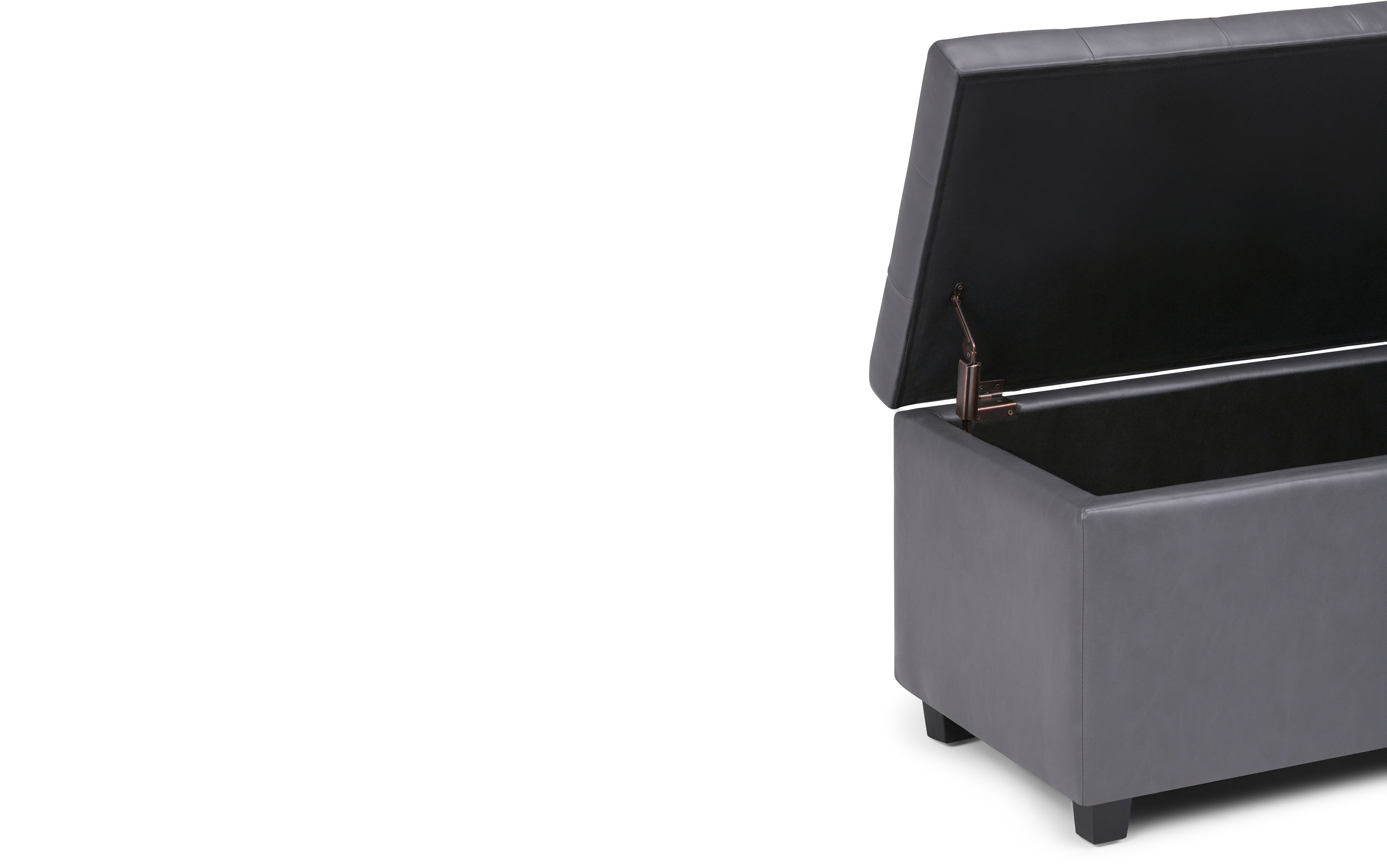 Cosmopolitan Storage Ottoman in Vegan Leather