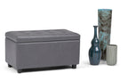 Cosmopolitan Storage Ottoman in Vegan Leather