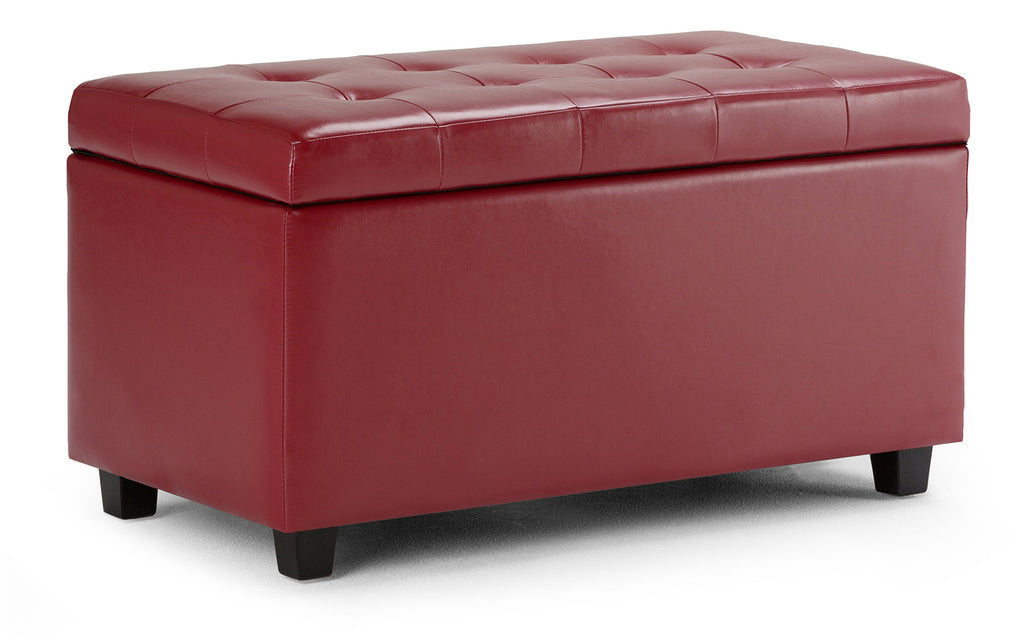 Cosmopolitan Storage Ottoman in Vegan Leather