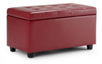 Cosmopolitan Storage Ottoman in Vegan Leather