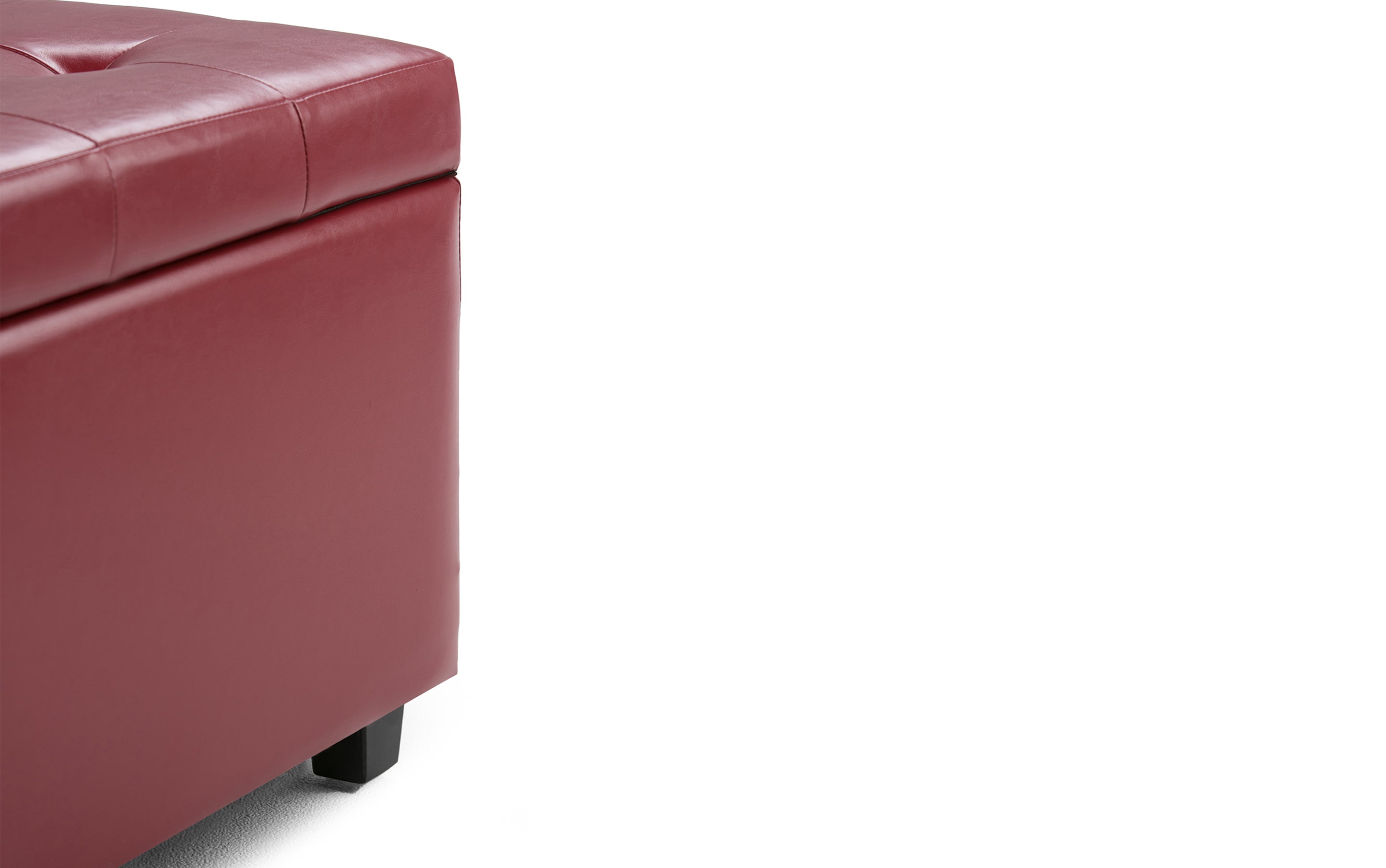 Cosmopolitan Storage Ottoman in Vegan Leather