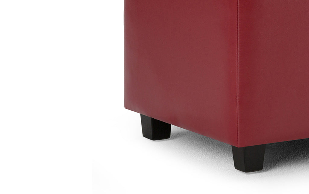 Cosmopolitan Storage Ottoman in Vegan Leather