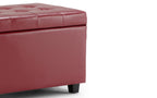 Cosmopolitan Storage Ottoman in Vegan Leather
