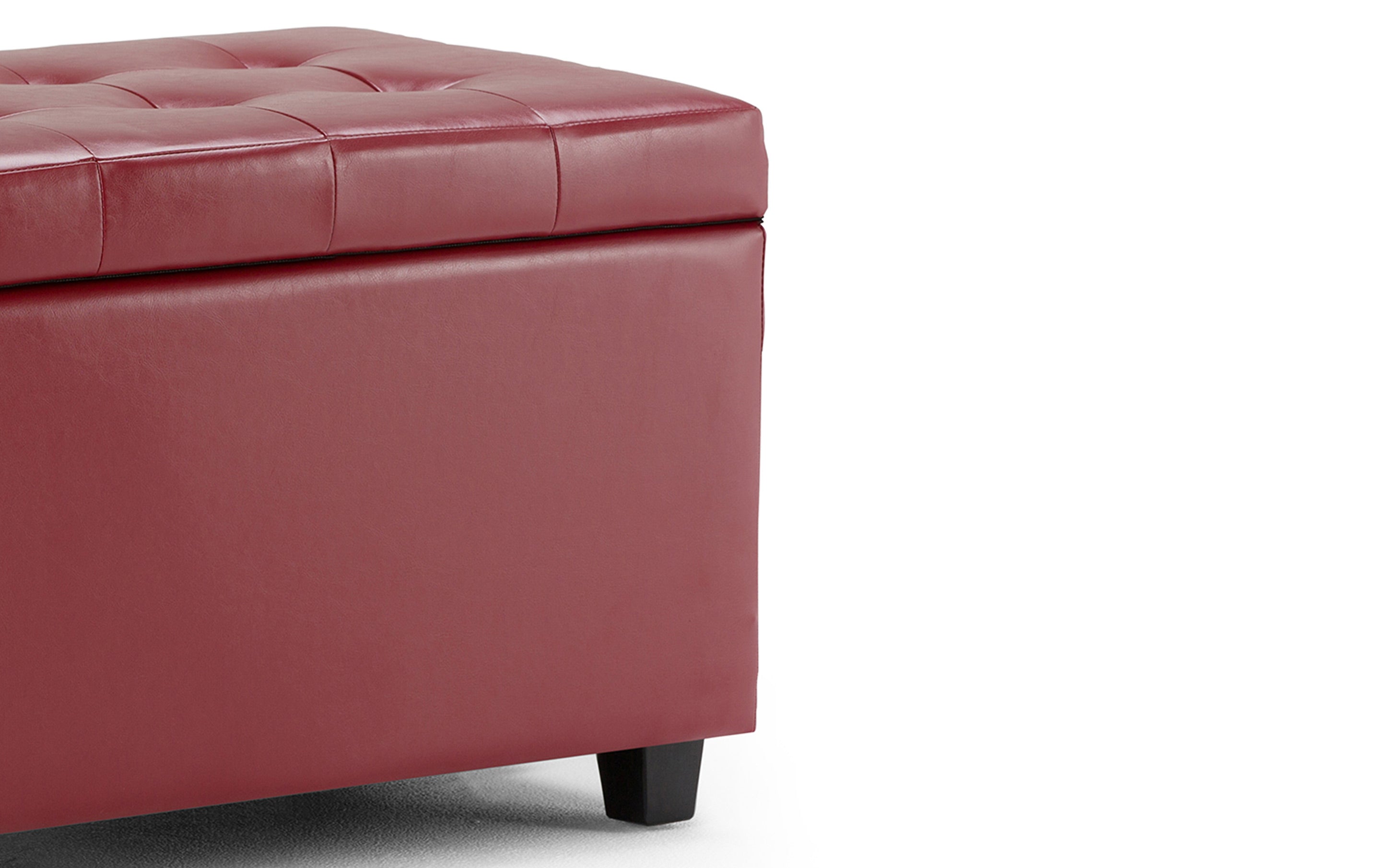 Cosmopolitan Storage Ottoman in Vegan Leather