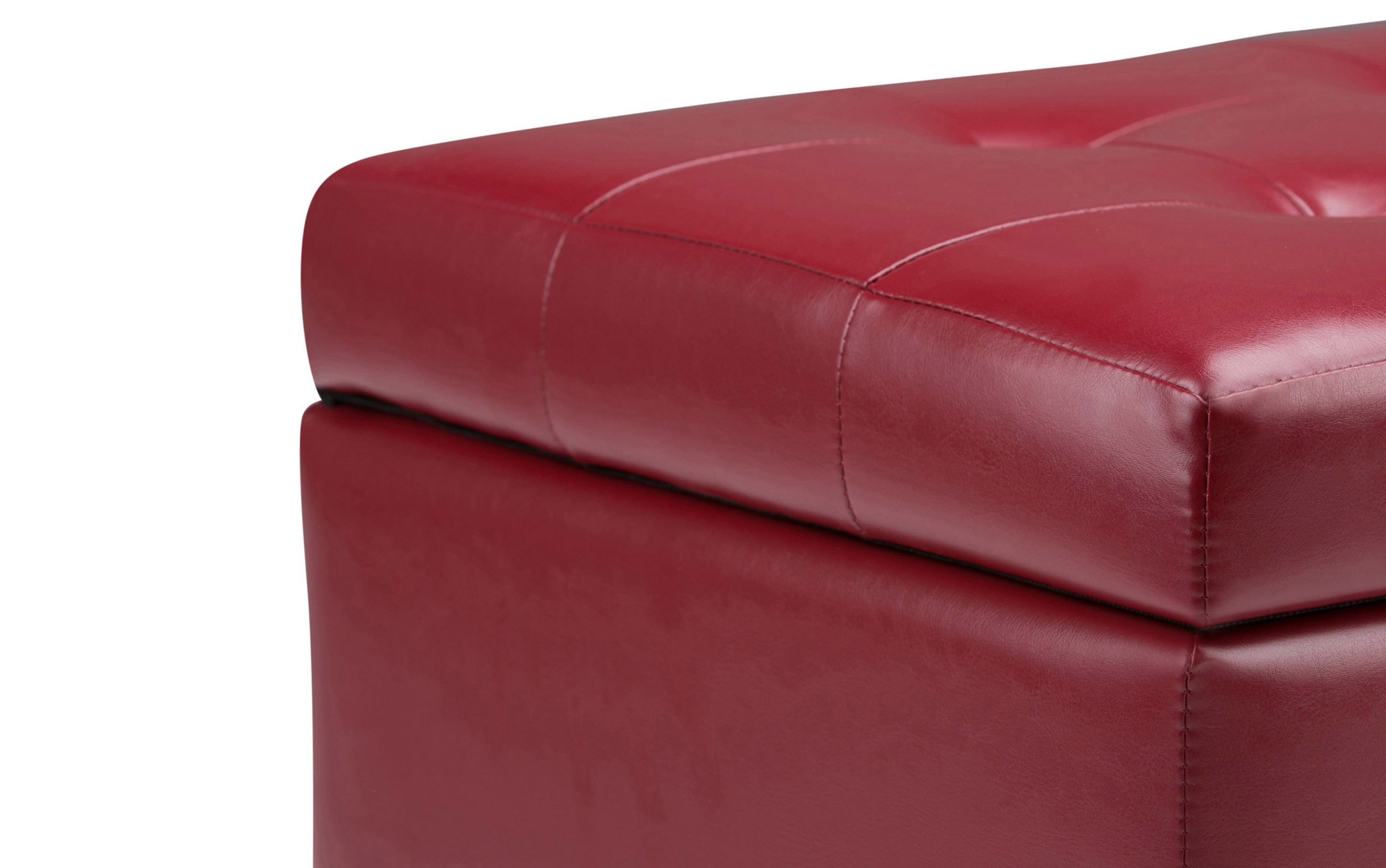 Cosmopolitan Storage Ottoman in Vegan Leather