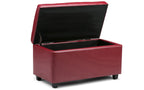 Cosmopolitan Storage Ottoman in Vegan Leather
