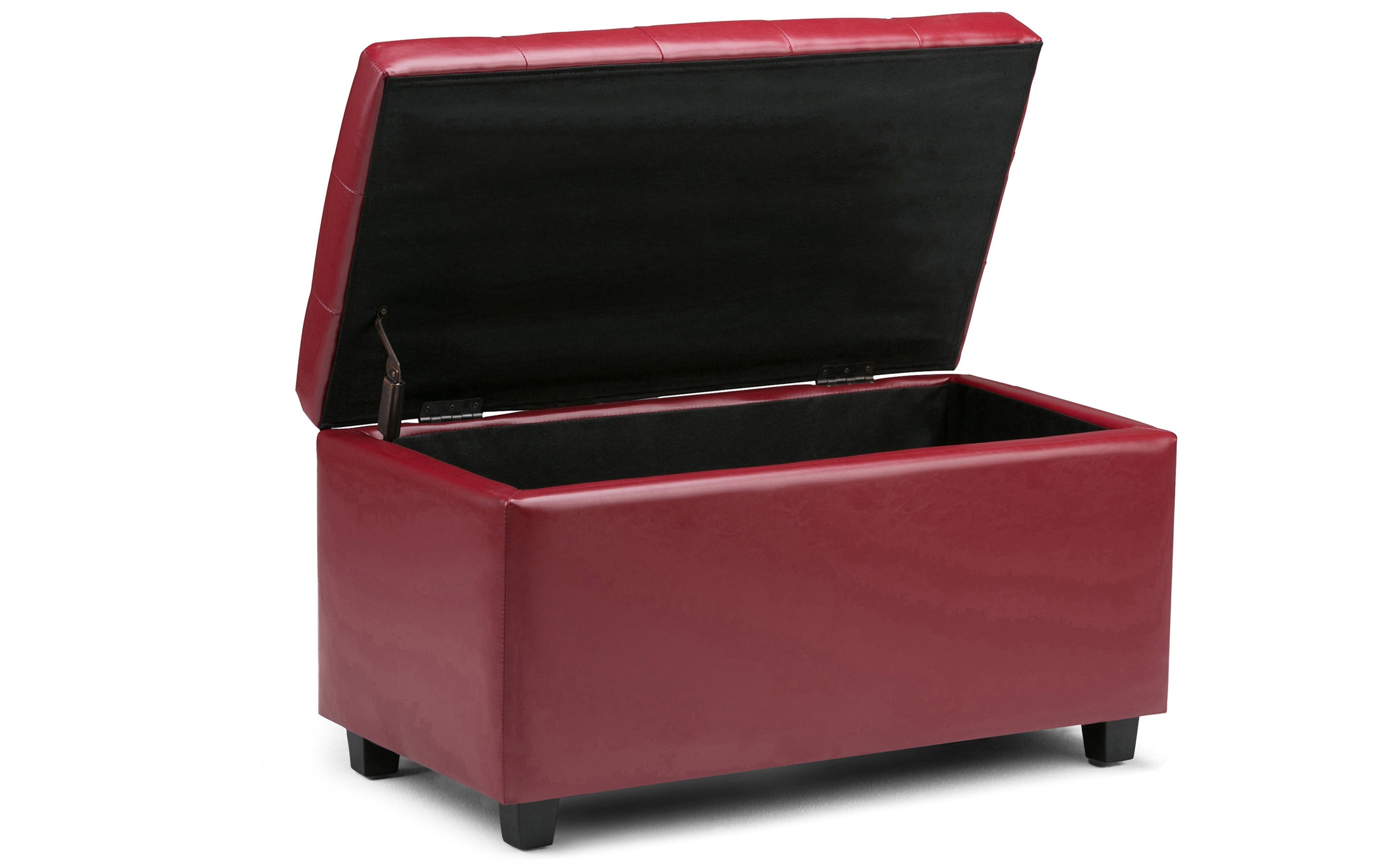 Cosmopolitan Storage Ottoman in Vegan Leather