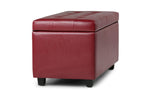 Cosmopolitan Storage Ottoman in Vegan Leather