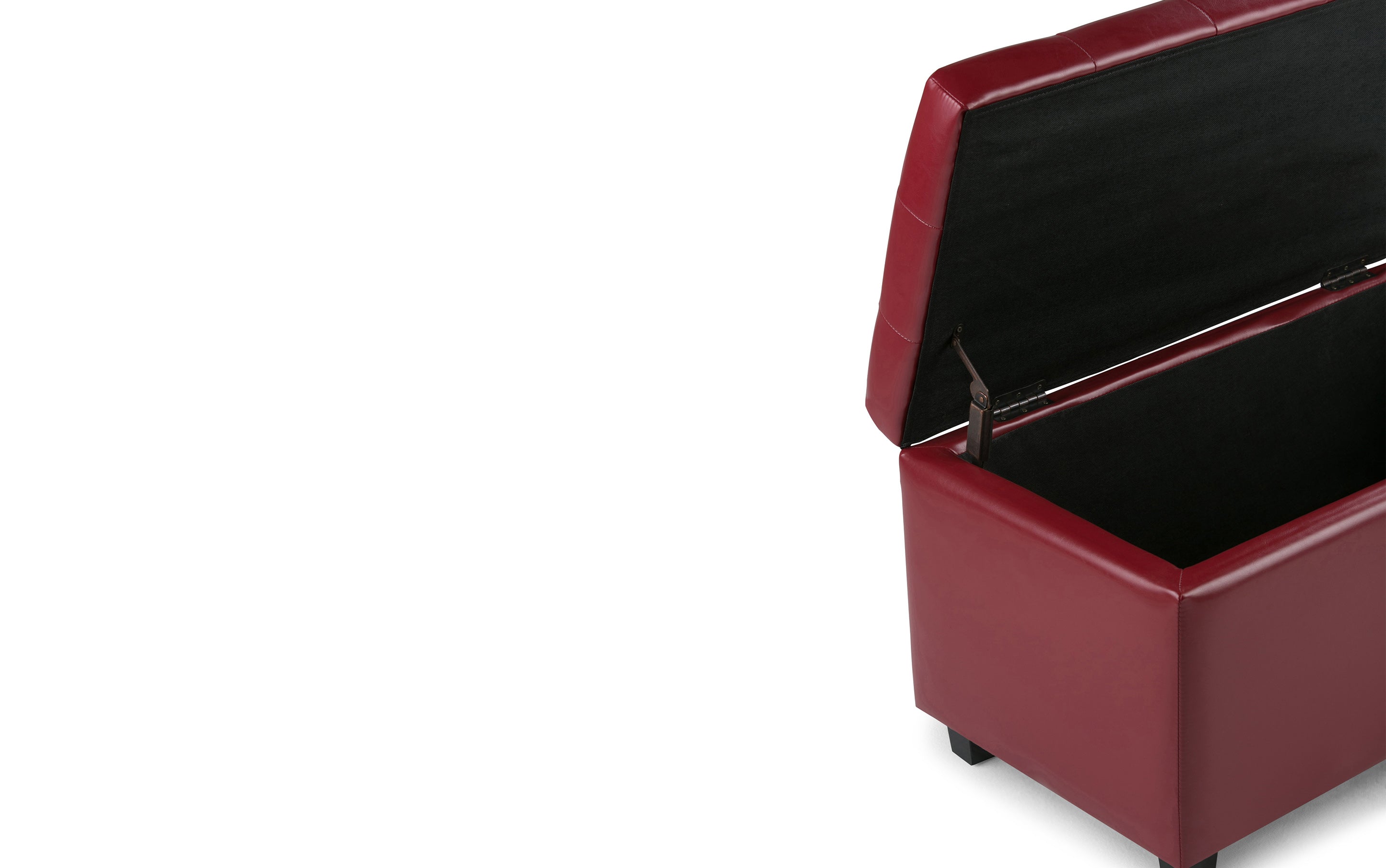 Cosmopolitan Storage Ottoman in Vegan Leather