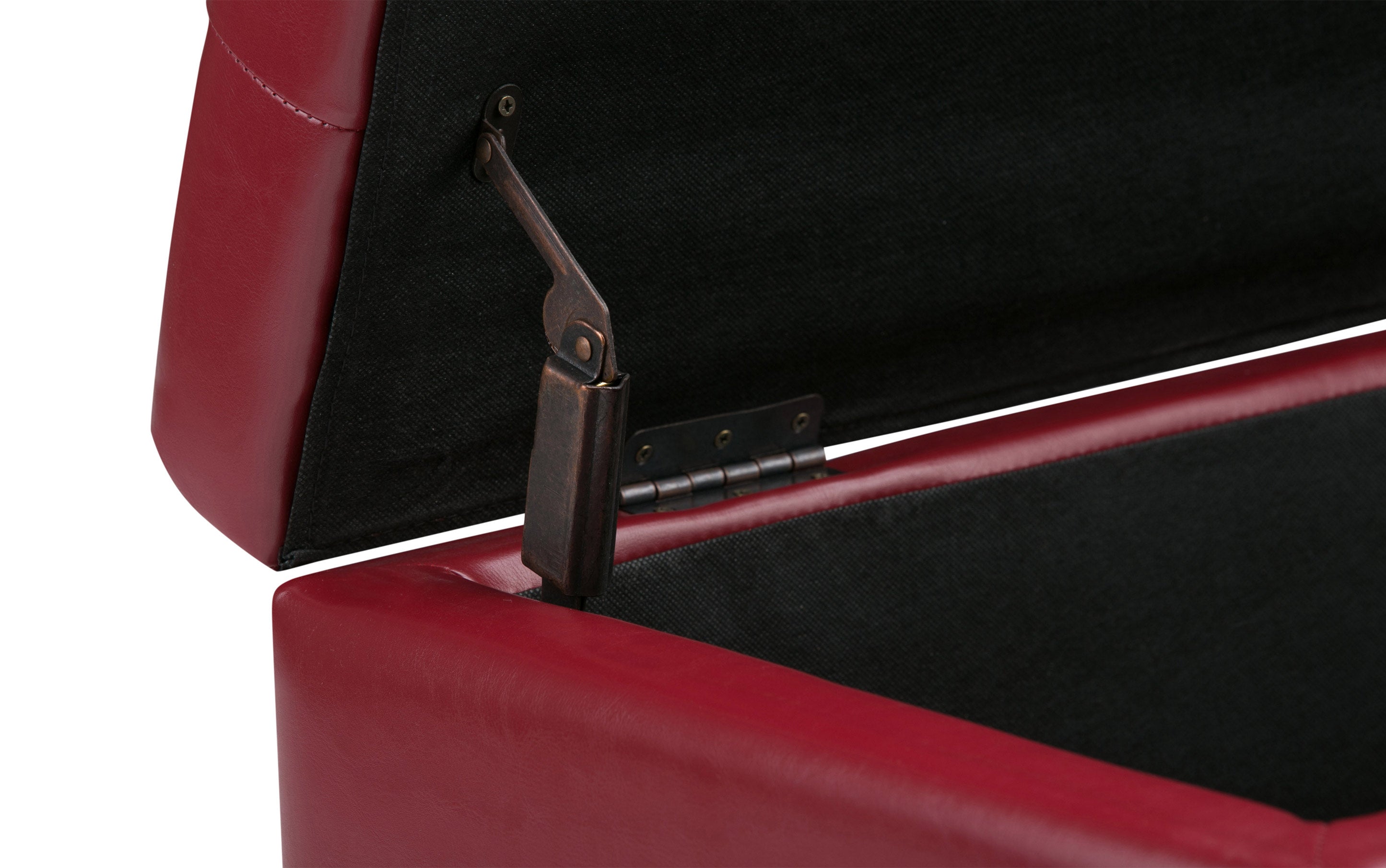 Cosmopolitan Storage Ottoman in Vegan Leather