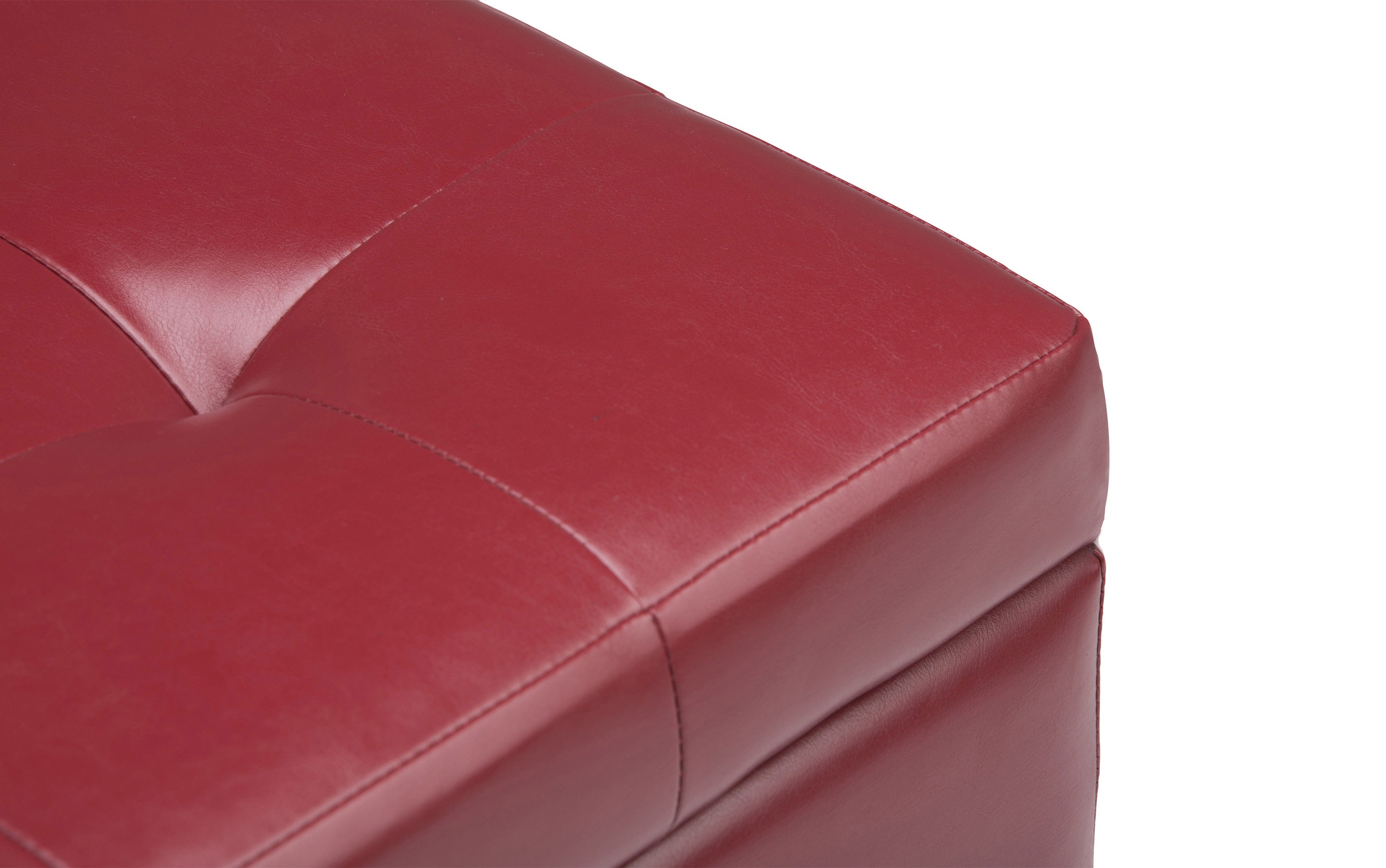 Cosmopolitan Storage Ottoman in Vegan Leather