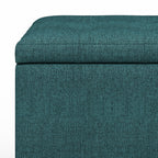 Cosmopolitan Storage Ottoman in Linen