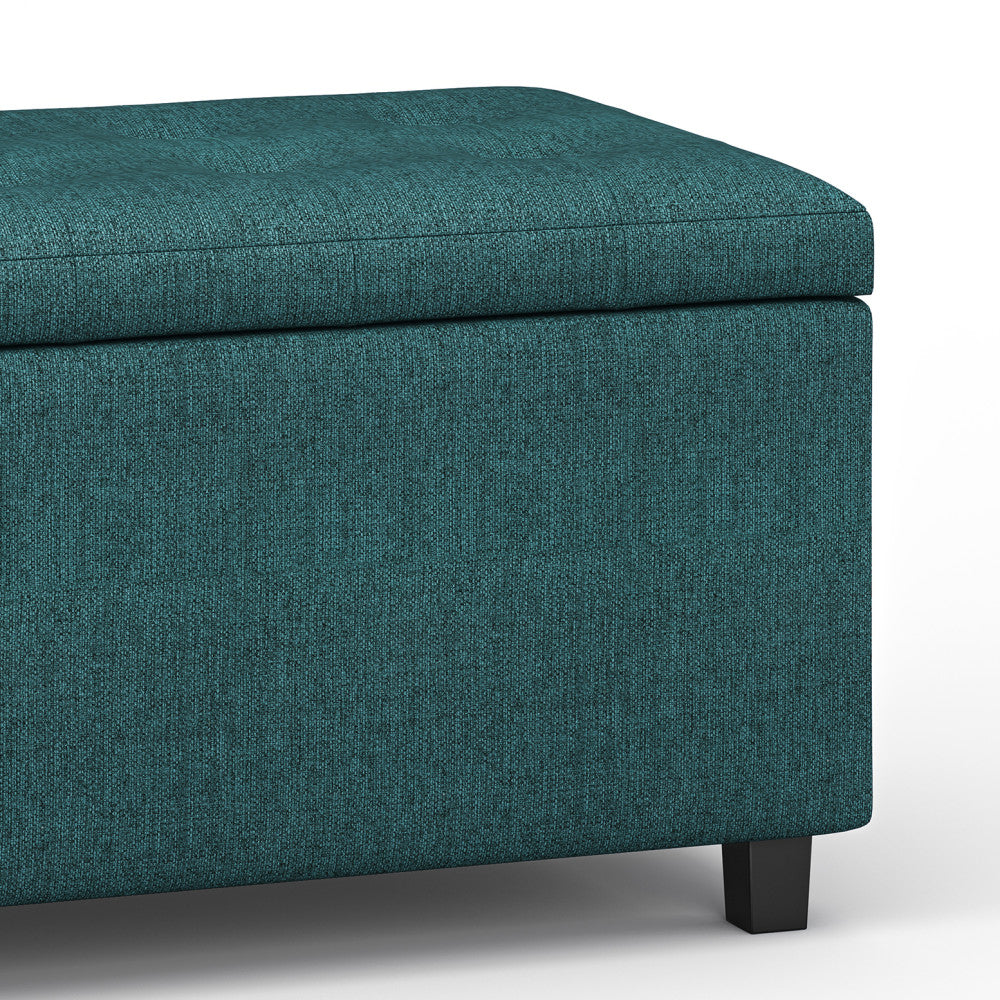 Cosmopolitan Storage Ottoman in Linen