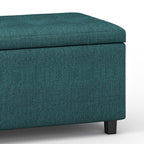 Cosmopolitan Storage Ottoman in Linen
