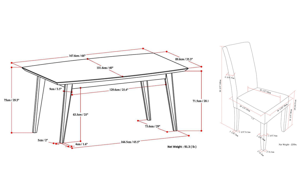 Acadian / Draper 7 Pc Dining Set