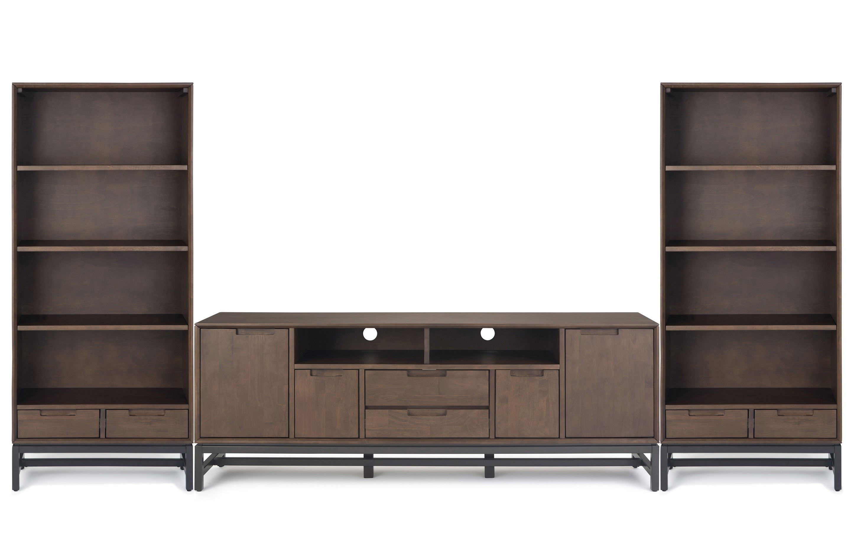 Banting 72 inch TV Stand with 30 inch Bookcases (Set of 3)