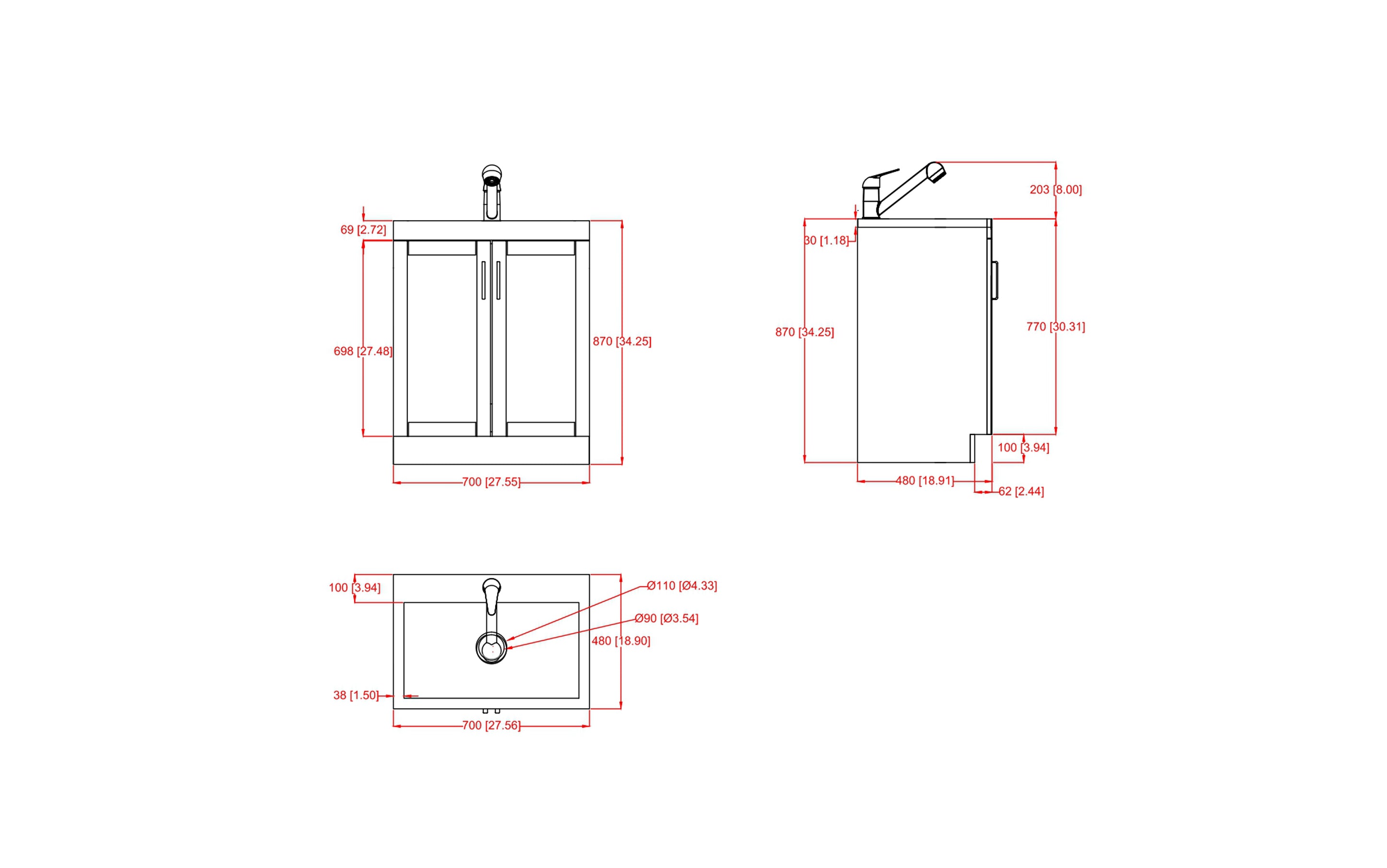 Kyle All-In-One 28-inch Laundry Utility Sink and Cabinet