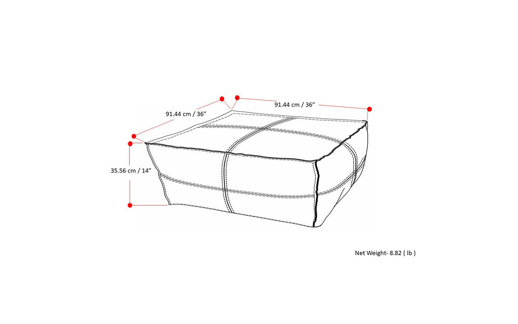 Brody Extra Large Coffee Table Pouf