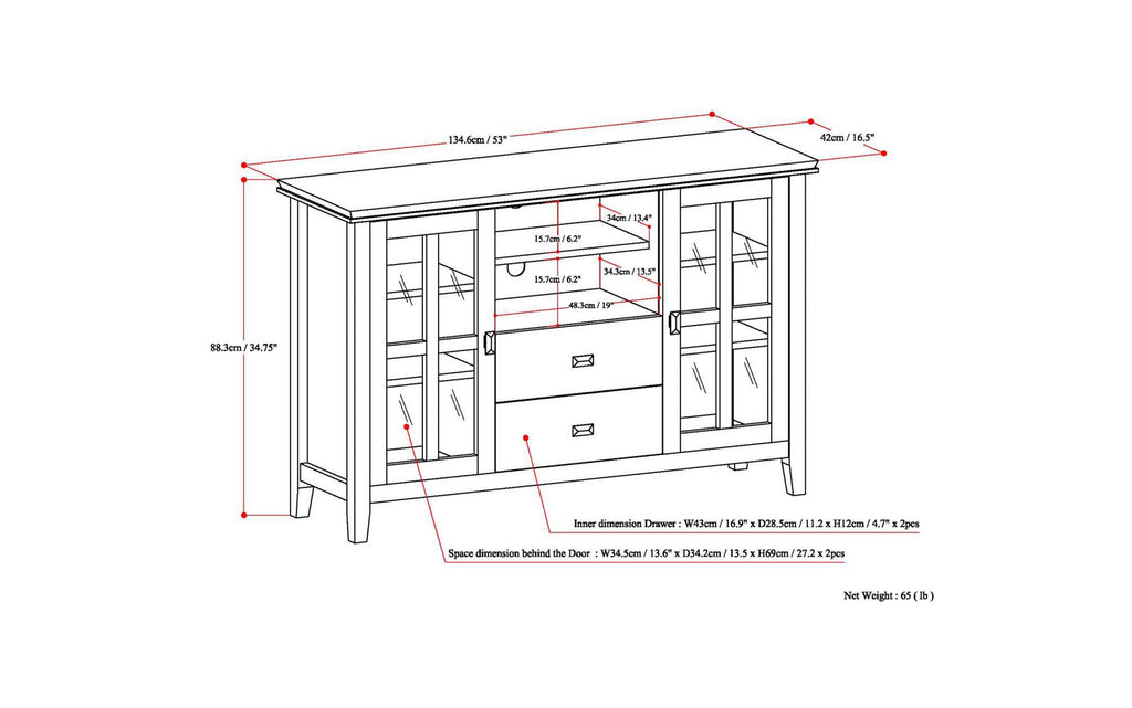 Artisan Tall TV Media Stand