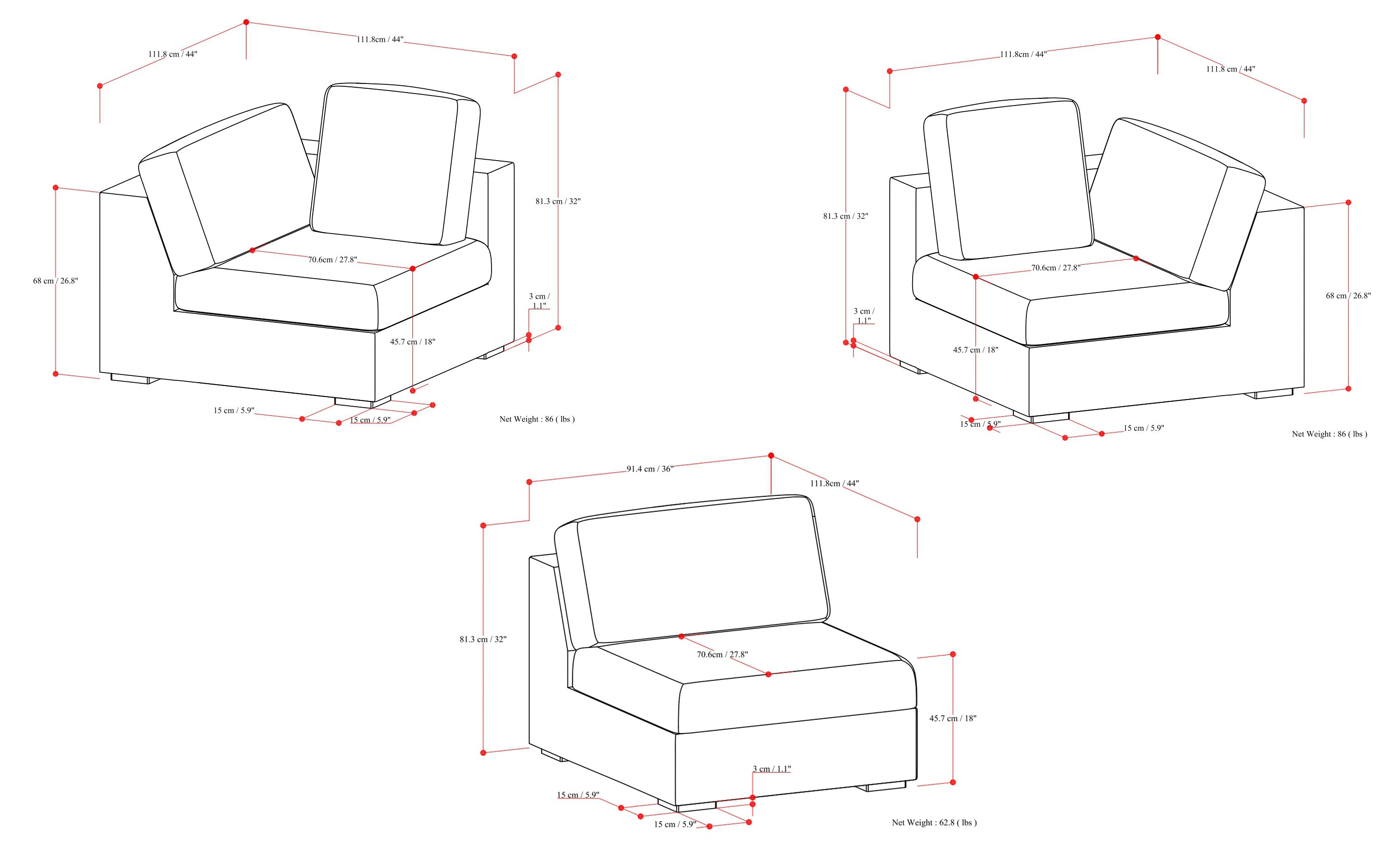 Jasmine 3 Seater Sofa