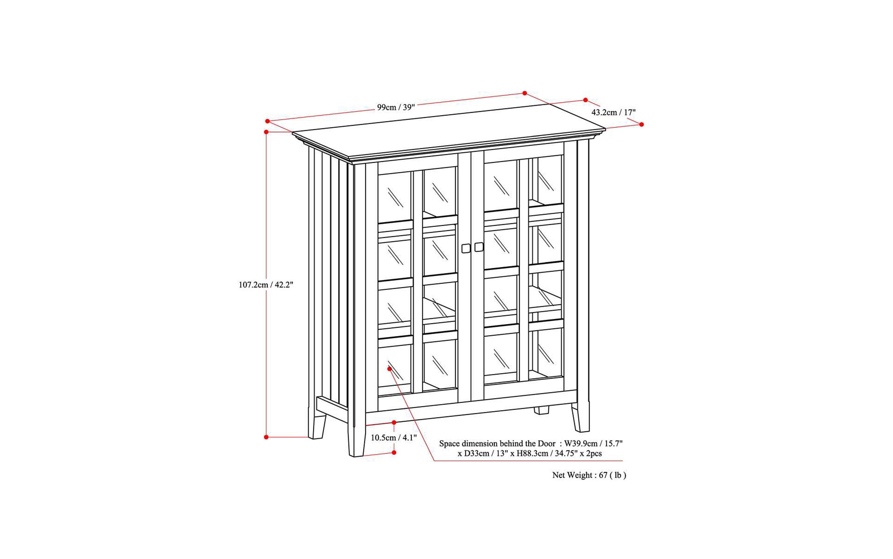 Acadian Medium Storage Cabinet