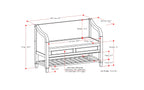 Connaught Entryway Storage Bench with Shelf