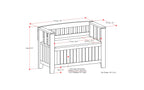 Acadian Small Entryway Storage Bench