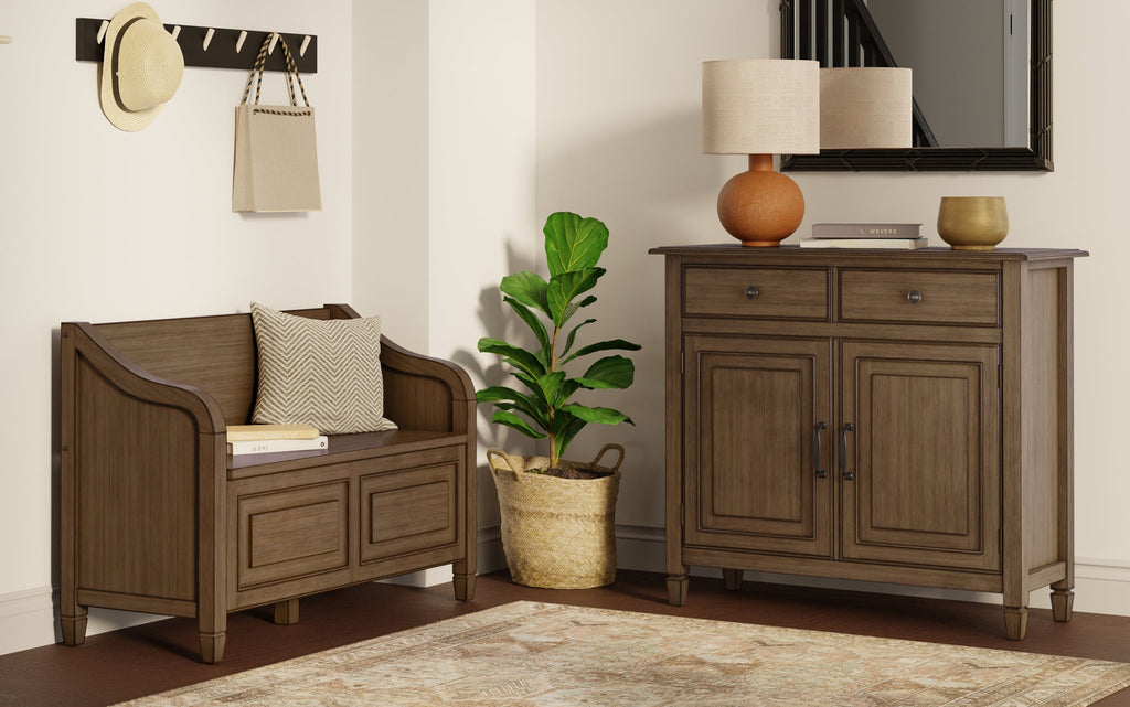 Connaught 42-inch Storage Bench and 40-inch Cabinet