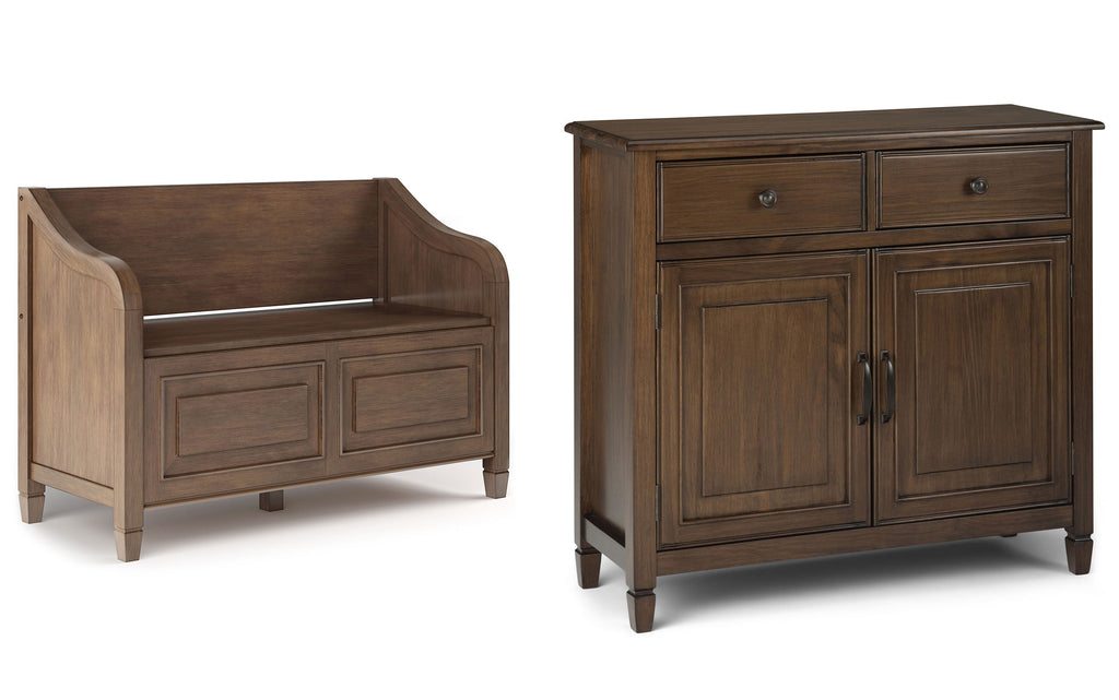 Connaught 42-inch Storage Bench and 40-inch Cabinet