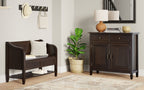 Connaught 42-inch Storage Bench with Shelf and 40-inch Cabinet