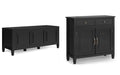 Connaught 51-inch Storage Bench and 40-inch Cabinet