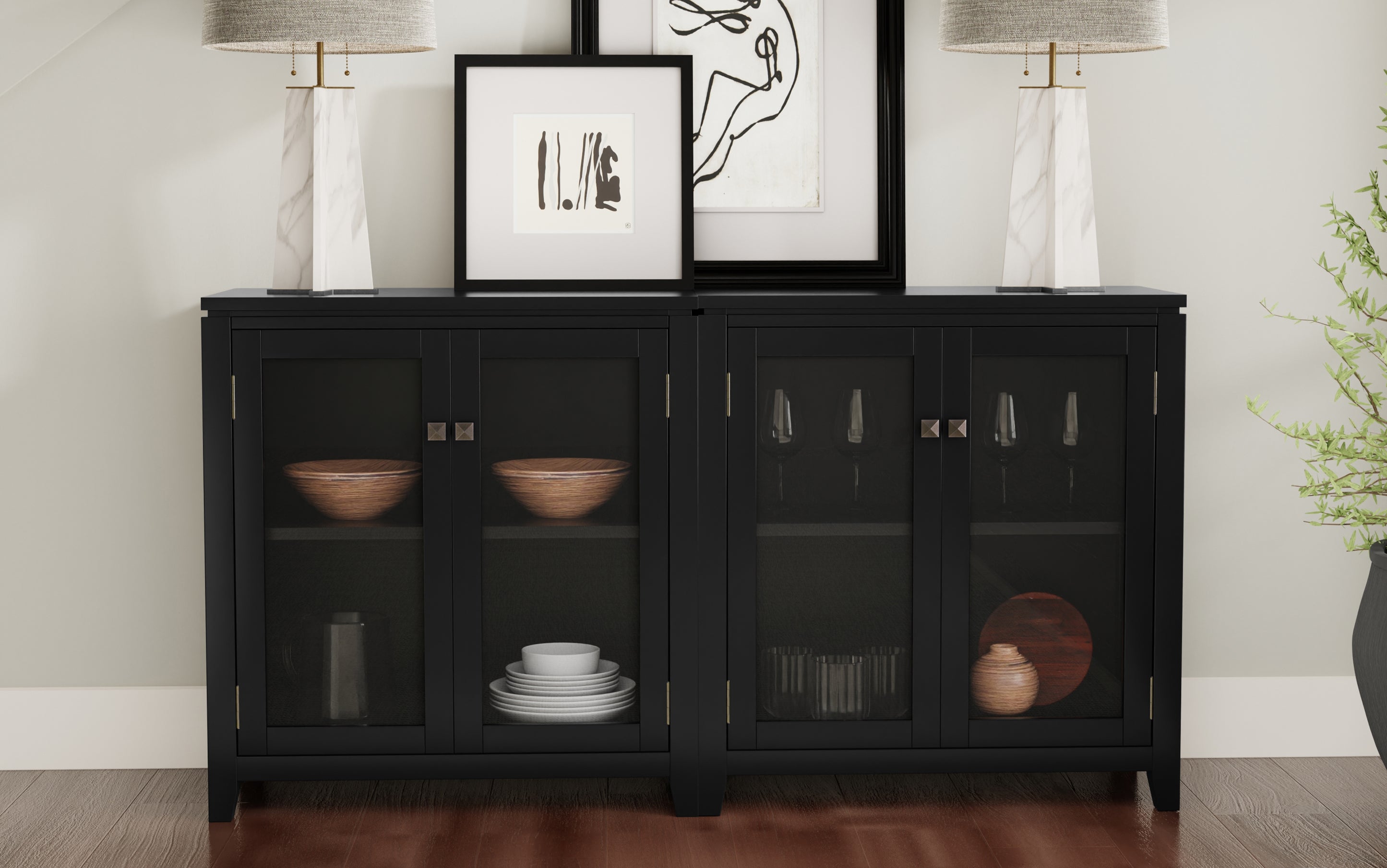 Cosmopolitan 30 inch Storage Cabinet (Set of 2)