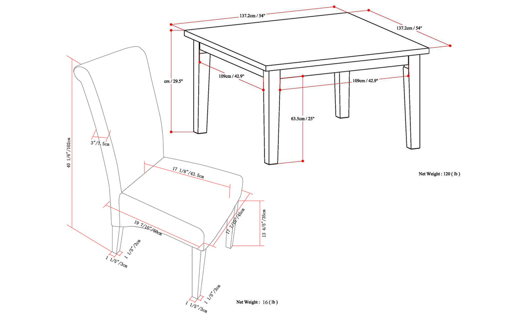 Avalon / Eastwood 9 Pc Dining Set